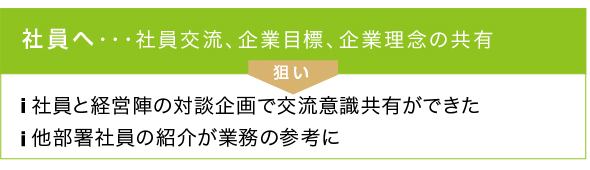 社員・グループ会社向け社内報企画